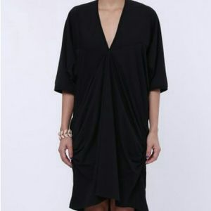 Maxi Plunge Neck Batwing Sleeve Casual Dress